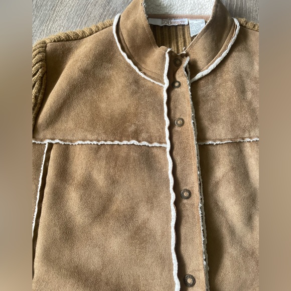 ByDesign Y2K Large Womens Camel Jacket 100% Polyester Suede Like - Picture 4 of 9